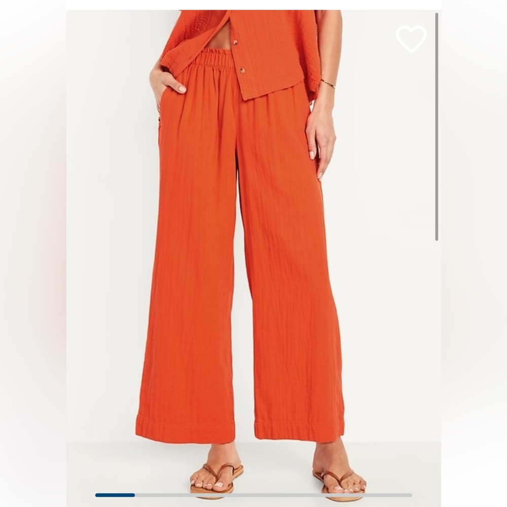 Pull on crinkle gauze pant
